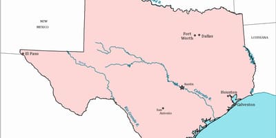 Austin, texas, på en karta