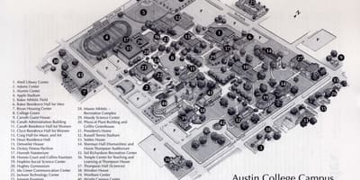 Austin högskola campus-karta