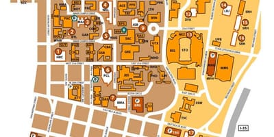 Karta ut Austin